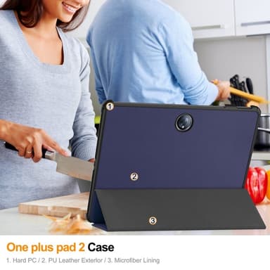 SKALO OnePlus Pad 2 Trifold Fodral - Mörkblå