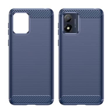 SKALO Motorola Moto E13 4G Armor Carbon Stöttåligt TPU-skal - Blå