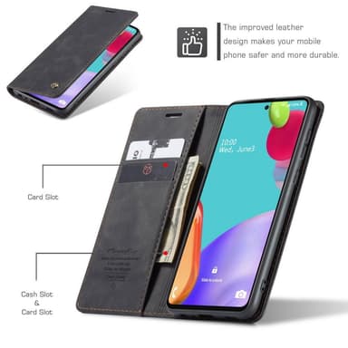 CaseMe Samsung A52/A52s Plånboksfodral - Svart