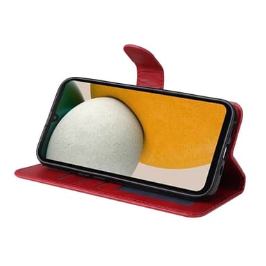 SKALO Samsung A15 5G PU-Läder Plånboksfodral - Röd