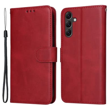 SKALO Samsung A15 5G PU-Läder Plånboksfodral - Röd