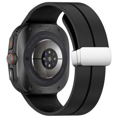 SKALO Silikonarmband metallspänne Samsung Watch Ultra 47mm - Svart
