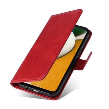 SKALO Samsung A15 5G PU-Läder Plånboksfodral - Röd