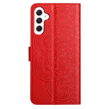 SKALO Samsung A15 5G Mandala Plånboksfodral - Röd