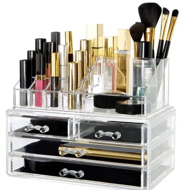 UNIQ Smycke / Makeup Organizer akryl med 4 lådor - SF 1155