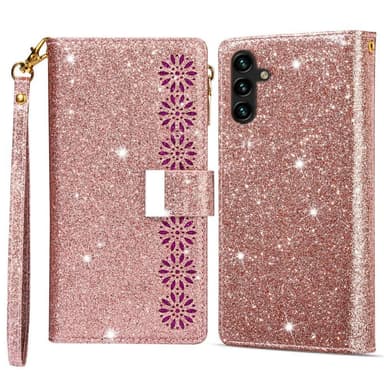 Till Samsung Galaxy A16 5G / A16 4G Fodral Starry Sky - Rose Gold