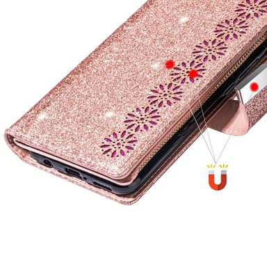 Till Samsung Galaxy A16 5G / A16 4G Fodral Starry Sky - Rose Gold