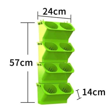 Växtvägg för vertikal odling 24x14x57cm Vit