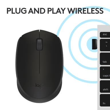 Logitech M171 trådlös mus (svart)
