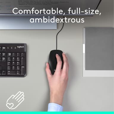 Logitech M100 trådbunden mus (svart)