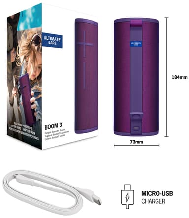 Ultimate Ears Boom 3 trådlös högtalare (lila)