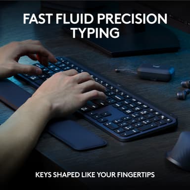 Logitech MX Keys S trådlöst tangentbord och muspaket (grafit)