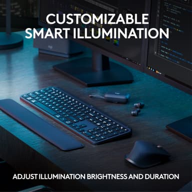Logitech MX Keys S trådlöst tangentbord och muspaket (grafit)