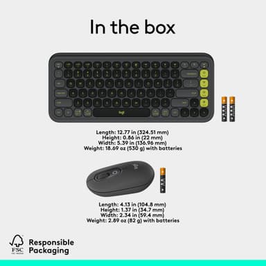 Logitech POP Icon mus med tangentbord (grafit)
