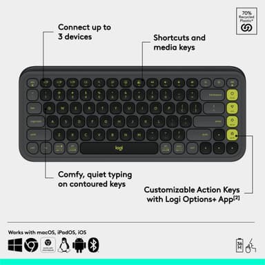 Logitech Pop Icon tangentbord (grafit)