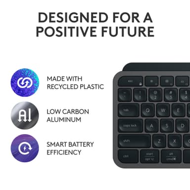 Logitech MX Keys S trådlöst tangentbord och muspaket (grafit)