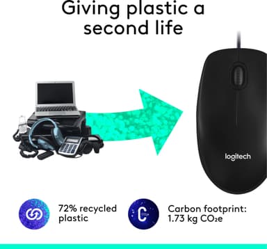 Logitech M100 trådbunden mus (svart)