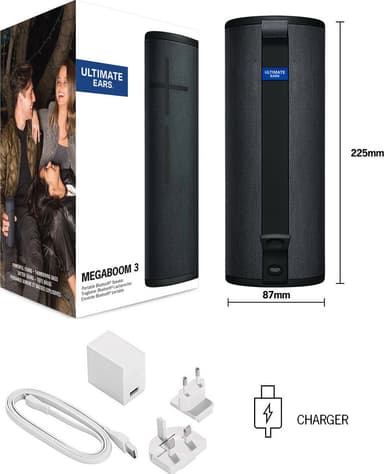 Ultimate Ears Megaboom 3 trådlös högtalare (svart)