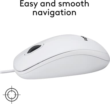 Logitech M100 trådbunden mus (vit)