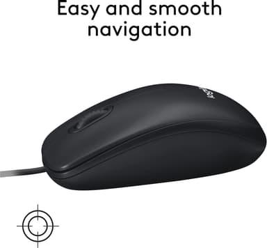 Logitech M100 trådbunden mus (svart)