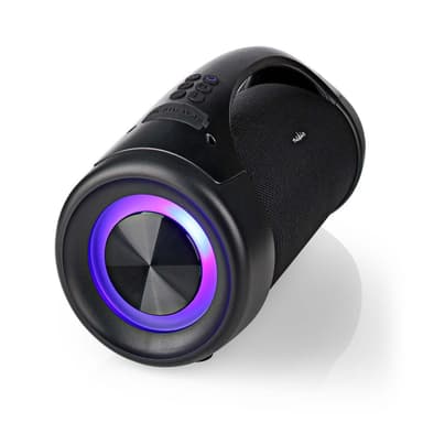 Nedis Bluetooth® Party Boombox | 6 timmar | 2.0 | 50 W | Uppspelning av media: AUX / USB | IPX5 | Synkroniseringsbar | Bärhandtag | Festljus | Svart