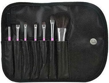Professionella skonsamma sminkborstar, 7-pack, rosa