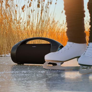 Nedis Bluetooth® Party Boombox | 6 timmar | 2.0 | 50 W | Uppspelning av media: AUX / USB | IPX5 | Synkroniseringsbar | Bärhandtag | Festljus | Svart