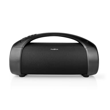 Nedis Bluetooth® Party Boombox | 6 timmar | 2.0 | 50 W | Uppspelning av media: AUX / USB | IPX5 | Synkroniseringsbar | Bärhandtag | Festljus | Svart