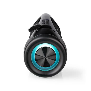 Nedis Bluetooth® Party Boombox | 6 timmar | 2.0 | 50 W | Uppspelning av media: AUX / USB | IPX5 | Synkroniseringsbar | Bärhandtag | Festljus | Svart