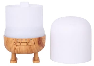 Luftfuktare med högtalare och lampa, Mörk trädesign