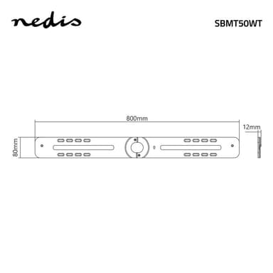 Nedis Soundbar Fäste | Kompatibel med: Sonos® PLAYBARâ„¢ | Vägg | 15 kg | Fast | ABS / Stål | Vit