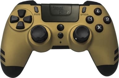 Steelplay MetalTech trådlös spelkontroll, guld, PS4 / PS3 / PC