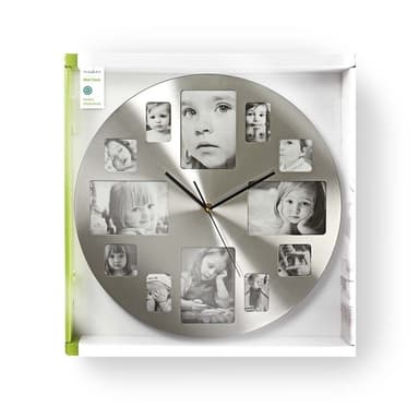 Nedis Väggklocka | Diameter: 400 mm | Metall | Silver