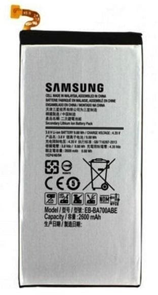 Batteri till Samsung Galaxy A7 - 2600mAh, EB-BA700BE, Bulk