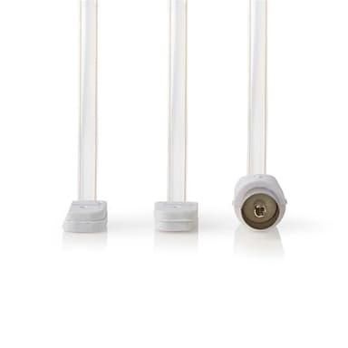 Nedis Koaxialkabel | IEC (Koax) Hane | Open | Nickelplaterad | 50 Ohm | Oskyddad | 1.90 m | Platt | PVC | Vit | Låda