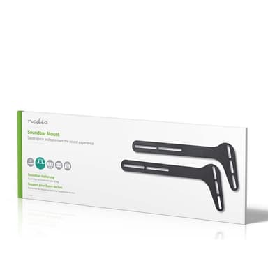 Nedis Soundbar Fäste | Kompatibel med: Universell | Ansluten till TV:n | 15 kg | Fast | Stål | Svart
