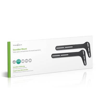 Nedis Soundbar Fäste | Kompatibel med: Universell | Ansluten till TV:n | 15 kg | Fast | Stål | Svart
