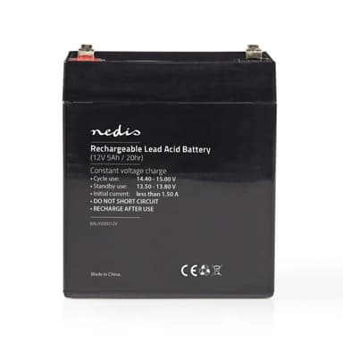 Nedis Uppladdningsbart blybatteri | Bly-syra | Uppladdningsbara | 12 V | 5000 mAh