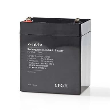Nedis Uppladdningsbart blybatteri | Bly-syra | Uppladdningsbara | 12 V | 5000 mAh