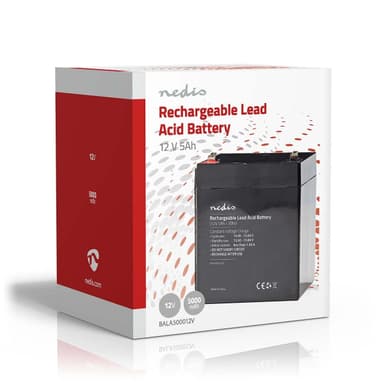 Nedis Uppladdningsbart blybatteri | Bly-syra | Uppladdningsbara | 12 V | 5000 mAh