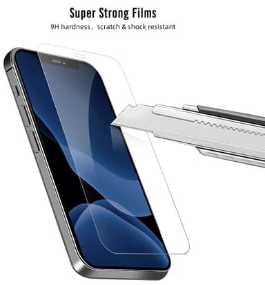 3-pack Mr. Yes Heltäckande skärmskydd i härdat glas till iPhone 12 Pro Max