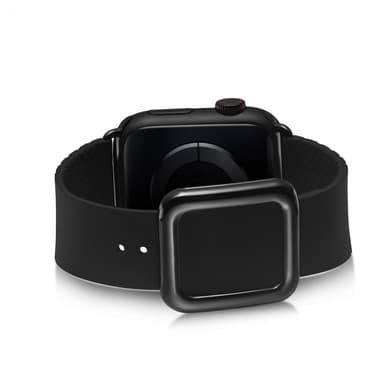 Klockarmband i silikon till Apple Watch 42/44/45mm, Svart
