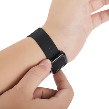 Klockarmband i silikon till Apple Watch 42/44/45mm, Svart