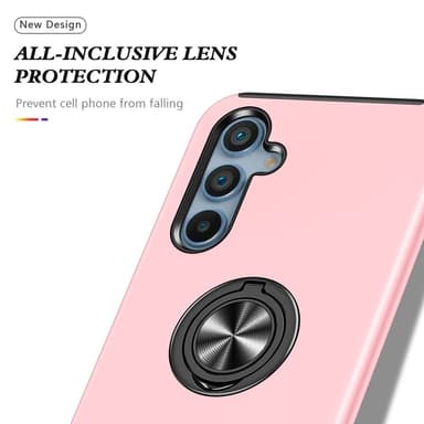 Samsung Galaxy A35 Hybrid skal med Finger Ring - Rosa