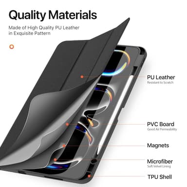 DUX DUCIS Domo iPad Pro 13 (2024) fodral Tri-Fold - Svart