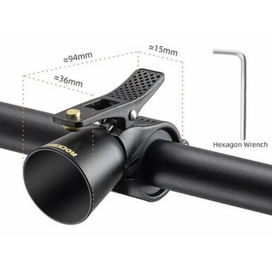 ROCKBROS Kopparlegering Bike Bell Ringklocka Cykelstyre - Svart