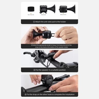 Elektrisk Bike Bell Ringklocka Hög Decibel Cykelstyre - Röd