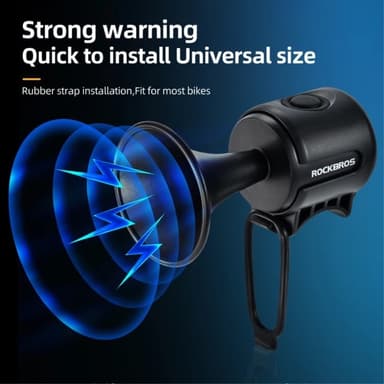 Elektrisk Bike Bell Ringklocka Hög Decibel Cykelstyre - Röd