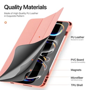 DUX DUCIS Domo iPad Pro 13 (2024) fodral Tri-Fold - Rosa