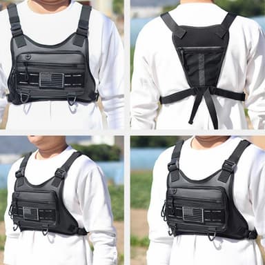 Taktisk Väst Tactical Vest Bröst Mage Väska 600D Tyg